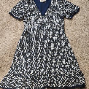 Urban Outfitters UO Navy Blue Polka Dot Newport Mini Dress Women's Size Small
